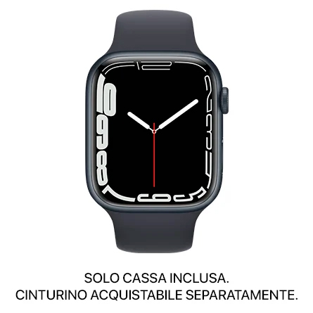 Apple Watch Series 7 GPS + Cellular 45mm alluminio mezzanotte - SOLO CASSA INCLUSA - Usato Grado B