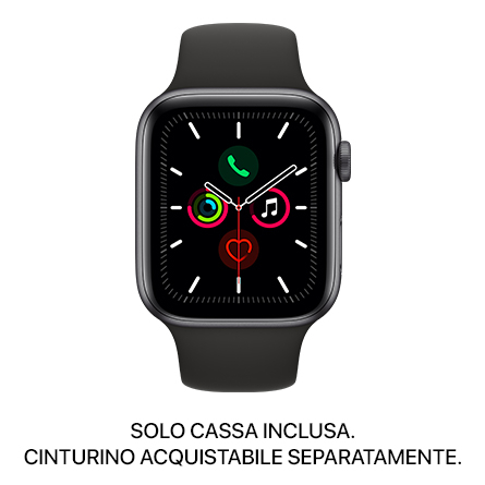 Apple Watch Series 5 GPS + Cellular 44mm alluminio grigio siderale - SOLO CASSA INCLUSA - Usato Grado B