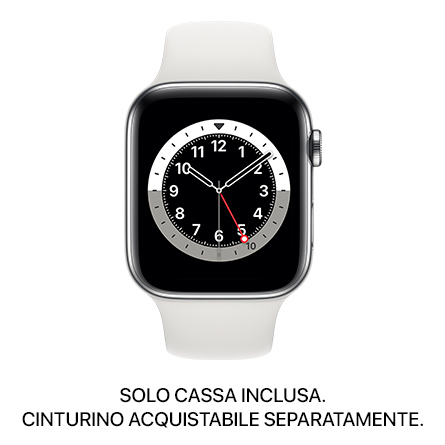 Apple Watch Series 6 GPS + Cellular 44mm acciaio - SOLO CASSA INCLUSA - Usato Grado A