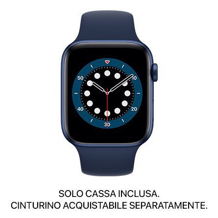 Apple Watch Series 6 GPS 44mm alluminio azzurro - SOLO CASSA INCLUSA - Usato Grado B