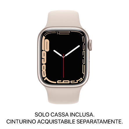 Apple Watch Series 7 GPS 41mm alluminio galassia - SOLO CASSA INCLUSA - Usato Grado B