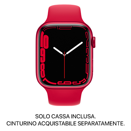 Apple Watch Series 7 GPS 45mm alluminio (PRODUCT)RED - SOLO CASSA INCLUSA - Usato Grado B