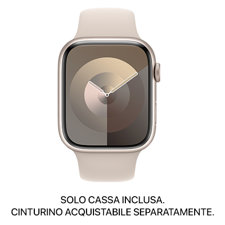 Apple Watch Series 9 GPS 45mm alluminio galassia - SOLO CASSA INCLUSA - Usato Grado B