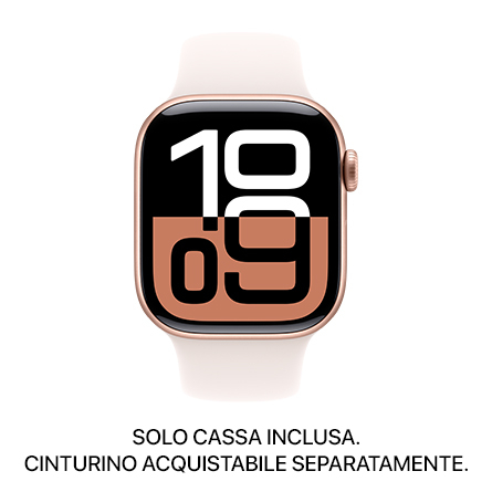 Apple Watch Series 10 GPS 42mm alluminio Oro Rosa - SOLO CASSA INCLUSA - Usato Grado A