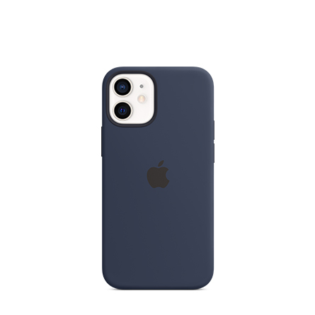 Custodia Apple in silicone per iPhone 12 mini con MagSafe deep navy