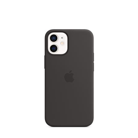 Custodia Apple in silicone per iPhone 12 mini con MagSafe nero