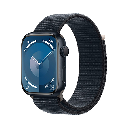 Apple Watch Series 9 GPS 45mm alluminio mezzanotte con cinturino Sport Loop mezzanotte