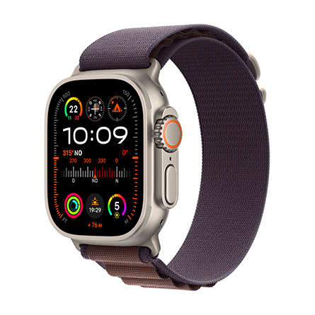 Apple Watch Ultra 2 GPS + Cellular 49mm cassa in titanio con Alpine Loop Indaco - Medium