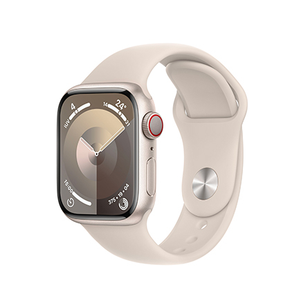 Apple Watch Series 9 GPS + Cellular 41mm alluminio galassia con cinturino Sport Galassia - S/M