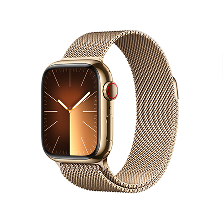 Apple Watch Series 9 GPS + Cellular 41mm acciaio oro - Loop in maglia milanese oro