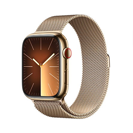 Apple Watch Series 9 GPS + Cellular 45mm acciaio oro - Loop in maglia milanese oro