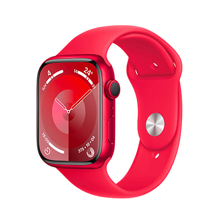 Apple Watch Series 9 GPS 45mm alluminio (PRODUCT)RED con cinturino Sport (PRODUCT)RED - S/M