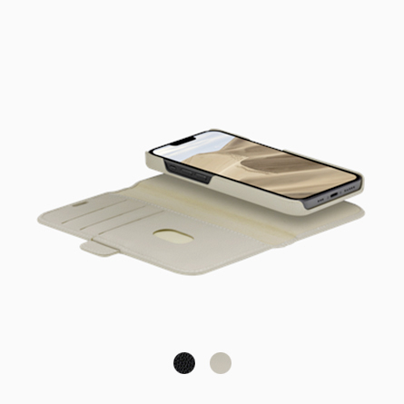 dbramante1928 − Custodia a portafoglio in pelle sostenibile per iPhone 14