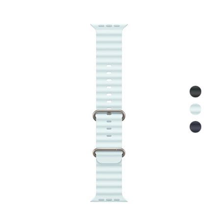 Cinturino Apple Ocean per Apple Watch Ultra 49mm in titanio naturale