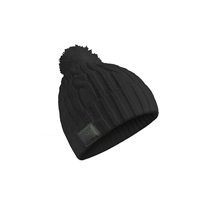 Berretto Bluetooth Sounday Beanie con pon pon Nero