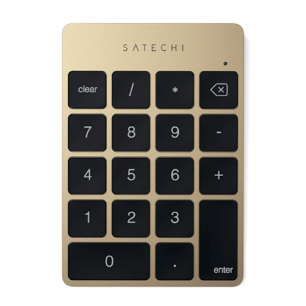 Tastierino numerico Bluetooth ricaricabile Slim in alluminio oro