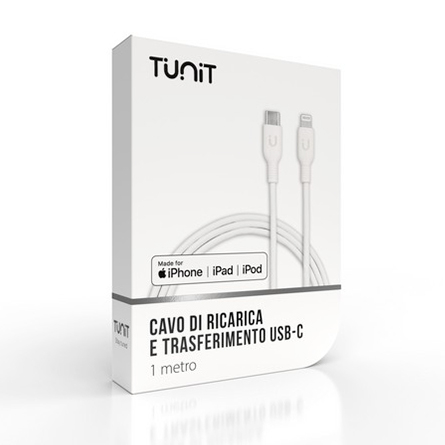 Tunit − Cavo ultraresistente da USB-C a Lightning certificato Apple 1 metro