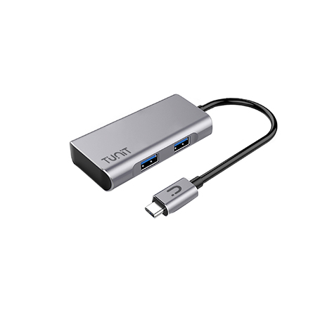 Tunit − Adattatore Hub Multiporta USB-C con USB-C e USB 3.0