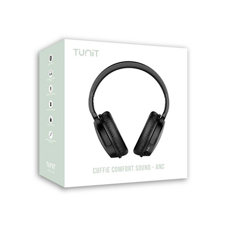 Cuffie Bluetooth over-ear Tunit Comfort Sound Nero