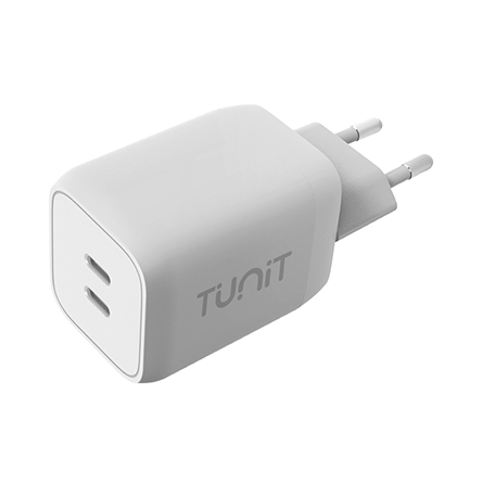 Tunit − Caricabatteria a doppia ricarica da 65 Watt per tablet, smartphone e laptop Apple e Android