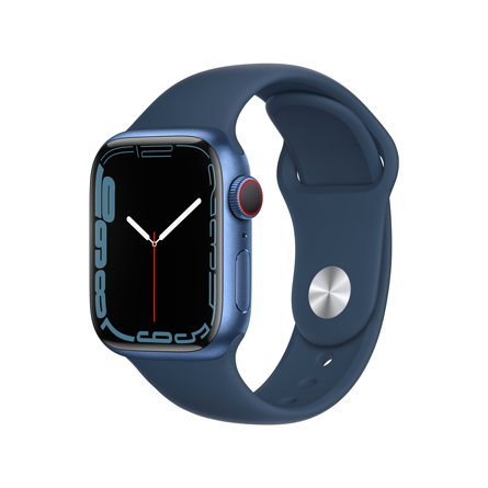 Apple Watch Series 7 GPS + Cellular 41mm alluminio blu con cinturino Sport blu abisso - Usato - Grado B