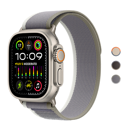 Apple Watch Ultra 2 GPS + Cellular 49mm cassa in titanio con cinturino Trail loop - S / M