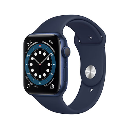 Apple Watch Series 6 GPS 44mm alluminio azzurro con cinturino Sport Deep Navy - Usato - Grado B