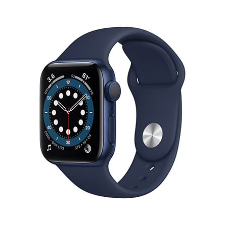 Apple Watch Series 6 GPS 40mm alluminio azzurro con cinturino Sport deep navy - Usato - Grado A