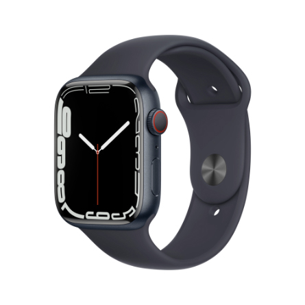 Apple Watch Series 7 GPS + Cellular 45mm alluminio mezzanotte con cinturino Sport mezzanotte - Usato - Grado B