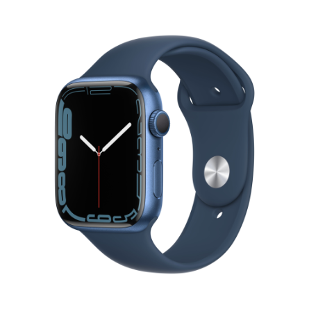 Apple Watch Series 7 GPS 45mm alluminio blu con cinturino Sport blu abisso - Usato - Grado A