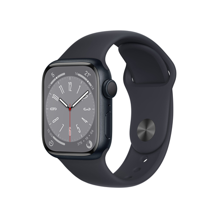 Apple Watch Series 8 GPS 45mm alluminio mezzanotte con cinturino Sport mezzanotte - Usato - Grado A