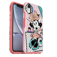 Custodia OtterBox Symmetry per iPhone XR rosa con Minnie Mouse