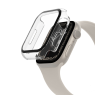 Proteggi schermo antimicrobico + bumper TemperedCurve 2 in 1 per Apple Watch Series 9/8/7/6/5/4/SE 40/41mm