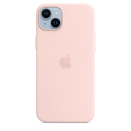Custodia MagSafe in silicone per iPhone 14 Plus rosa creta