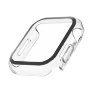 Proteggi schermo antimicrobico + bumper TemperedCurve 2 in 1 per Apple Watch Series 9/8/7/6/5/4/SE 44/45mm - Trasparente