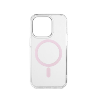 Custodia trasparente Aiino Frozen con magnete rosa per iPhone 15 Pro