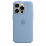 Custodia Apple MagSafe in silicone per iPhone 15 Pro - Blu inverno