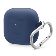 Custodia in silicone blu per AirPods 4