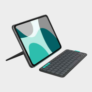 Custodia con tastiera Logitech Flip Folio per iPad Pro 11" M4 e iPad Air 11" M2/M3 e iPad Air 10,9" 5a gen. - Grafite
