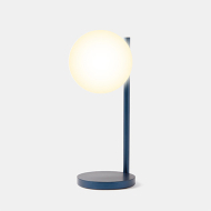 Lexon Bubble Lamp Blu - Lampada da scrivania con caricatore wireless integrato
