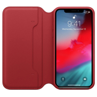 Custodia Apple folio in pelle per iPhone XS (PRODUCT)RED