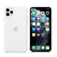 Custodia Apple in silicone per iPhone 11 Pro Max bianco
