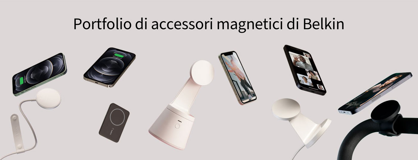 Portfolio di accessori magnetici di Belkin